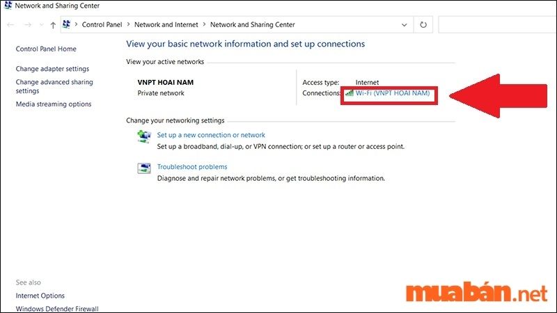 Cách xem mật khẩu wifi trên điện thoại, máy tính, laptop Cách xem mật khẩu wifi trên máy tính - chọn thuộc tính không dây