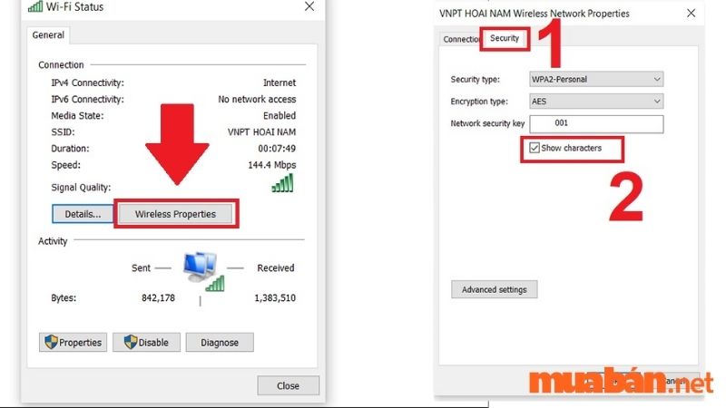 Cách xem mật khẩu wifi trên điện thoại, máy tính, laptop Hiển thị ký tự wifi