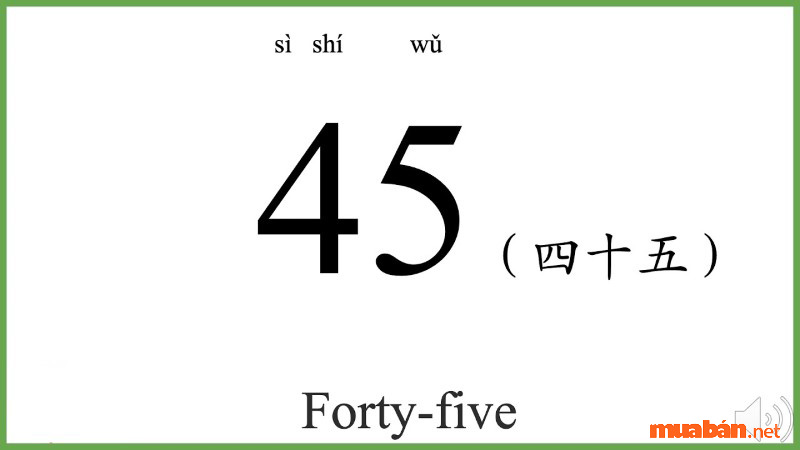Người Trung cho rằng số 45 không đẹp