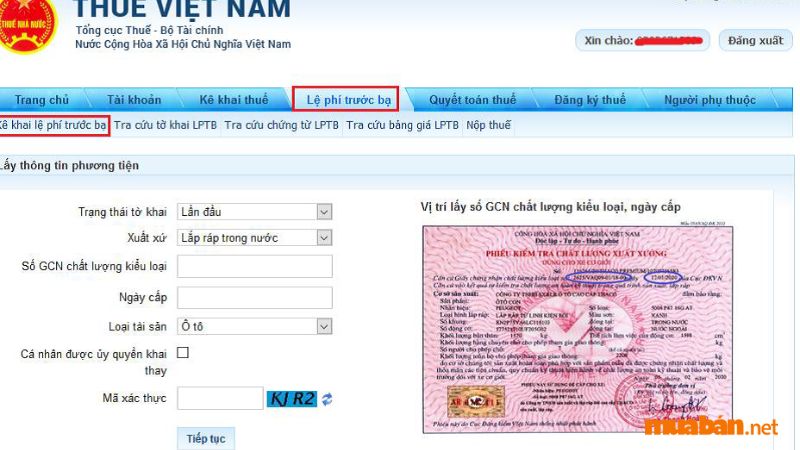 Nộp thuế online