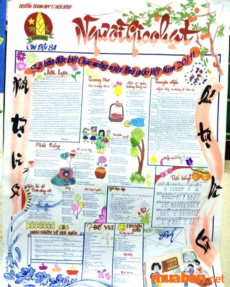Báo tường mừng ngày Nhà giáo Việt Nam