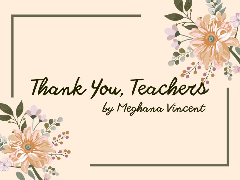 Bài thơ tiếng Anh "Thank you, Teachers"