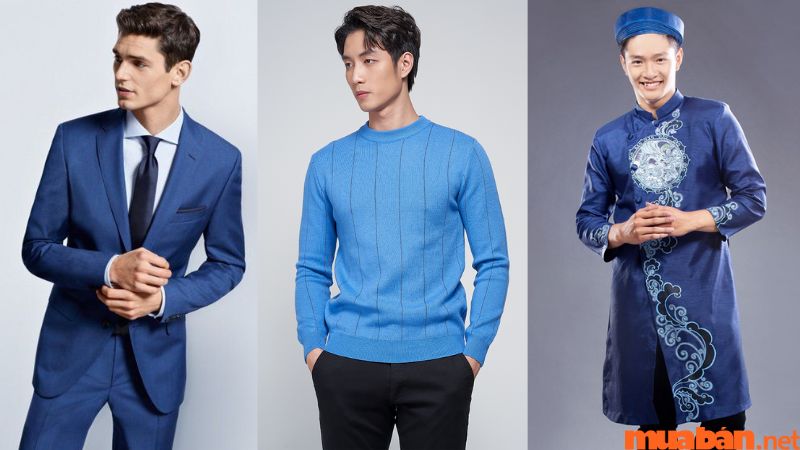 Thiết kế thời trang nam đa dạng phong cách khi sử dụng màu xanh dương