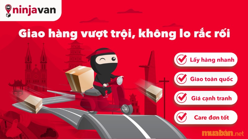 Dịch vụ chuyển phát nhanh Ninja Van có nhiều ưu điểm như cước phí rẻ, giao hàng nhanh, giao - nhận hàng tận nơi.