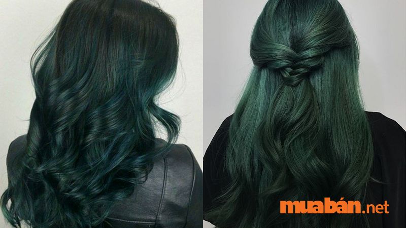 Với mái tóc màu xanh rêu ấn tượng này, bạn có thể tạo được dấu ấn cá tính riêng