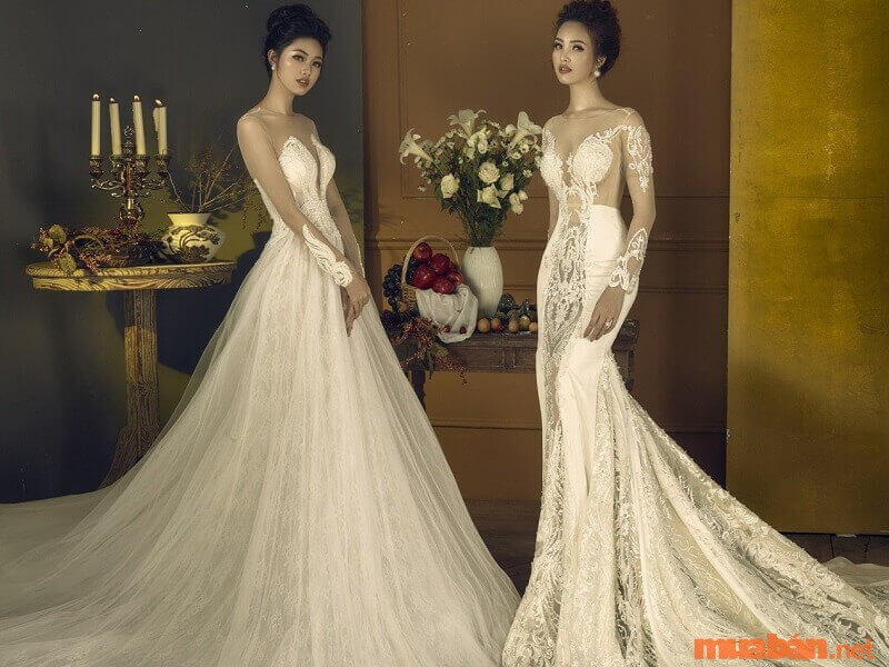 Những chiếc váy cưới màu trắng thuần khiết luôn là lựa chọn hàng đầu của mỗi cô dâu.