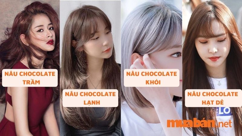 Nâu Chocolate thường được các cô nàng lần đầu nhuộm tóc lựa chọn
