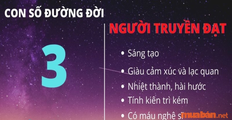 Ý nghĩa thần số học số 3 trong chỉ số đường đời