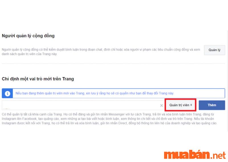 Cách thêm quản trị viên cho page