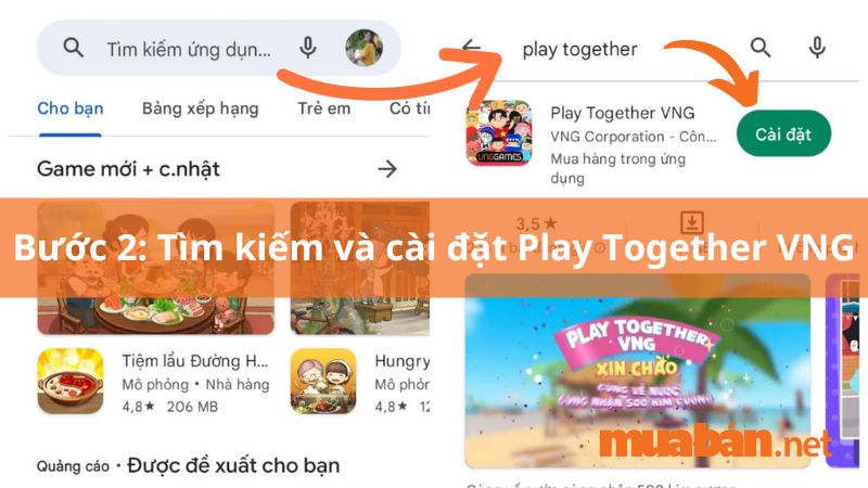 Gõ Play Together VNG vào thanh tìm kiếm của CH PLay