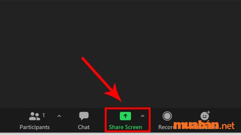 Chọn Share Screen để chia sẻ