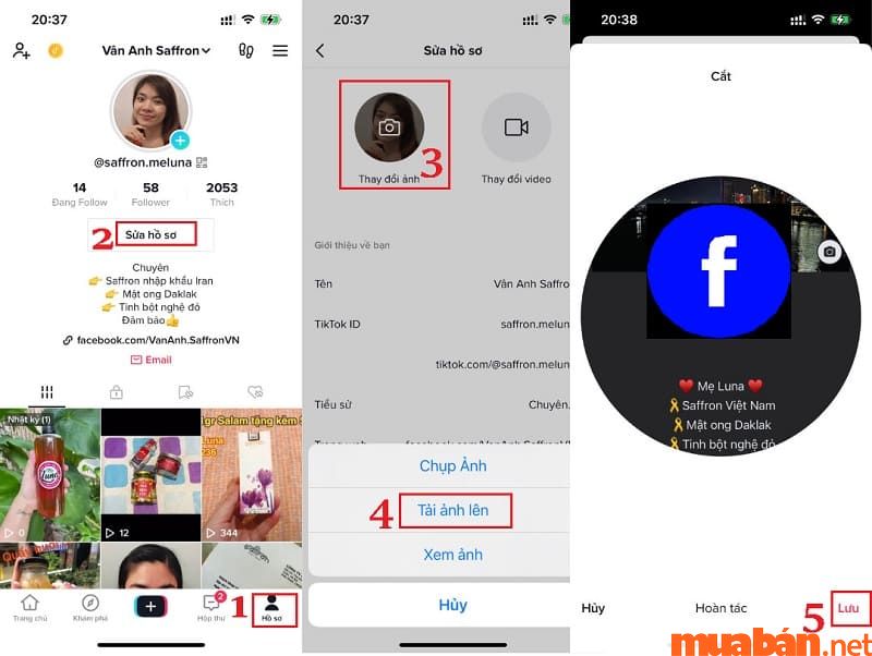 Bạn có thể sử dụng hình chụp màn hình Facebook làm ảnh đại diện TikTok