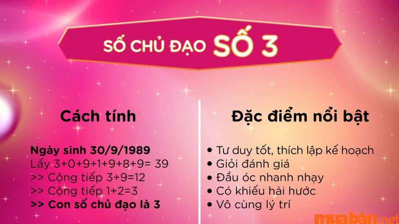 Điểm nổi bật của người mang số 3 như thế nào?