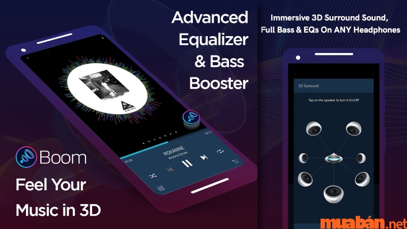 Boom: Bass Booster & Equalizer nổi tiếng với tính năng hiệu chỉnh âm thanh vòm 3D vô cùng ấn tượng