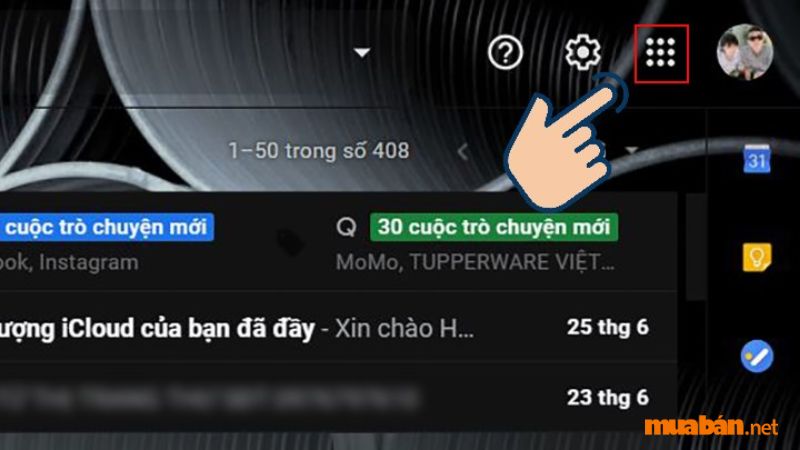 Vào ứng dụng Gmail