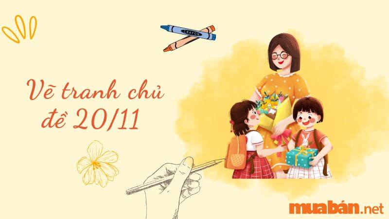 Vẽ tranh tặng cô giáo ngày 20 tháng 11 đơn giản  How to draw Vietnamese  teachers day easy  YouTube