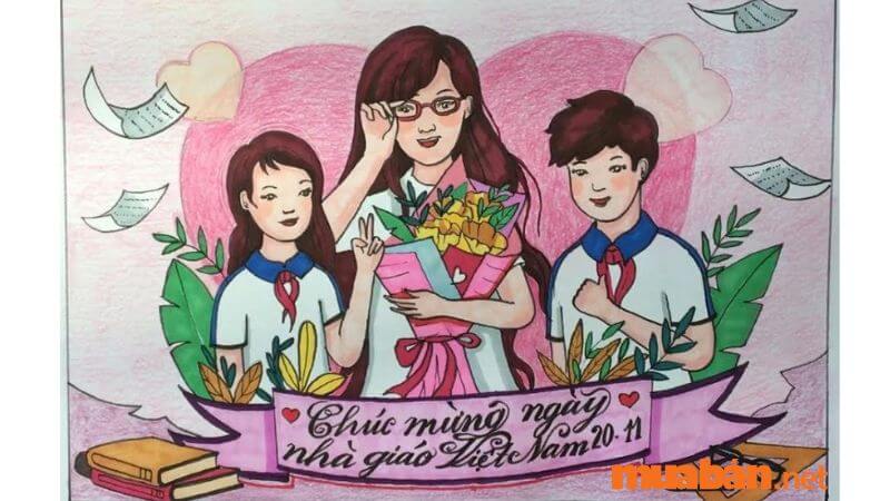 Vẽ Tranh 2011 Ngày Nhà Giáo Việt Nam Đẹp Đơn Giản Ý Nghĩa