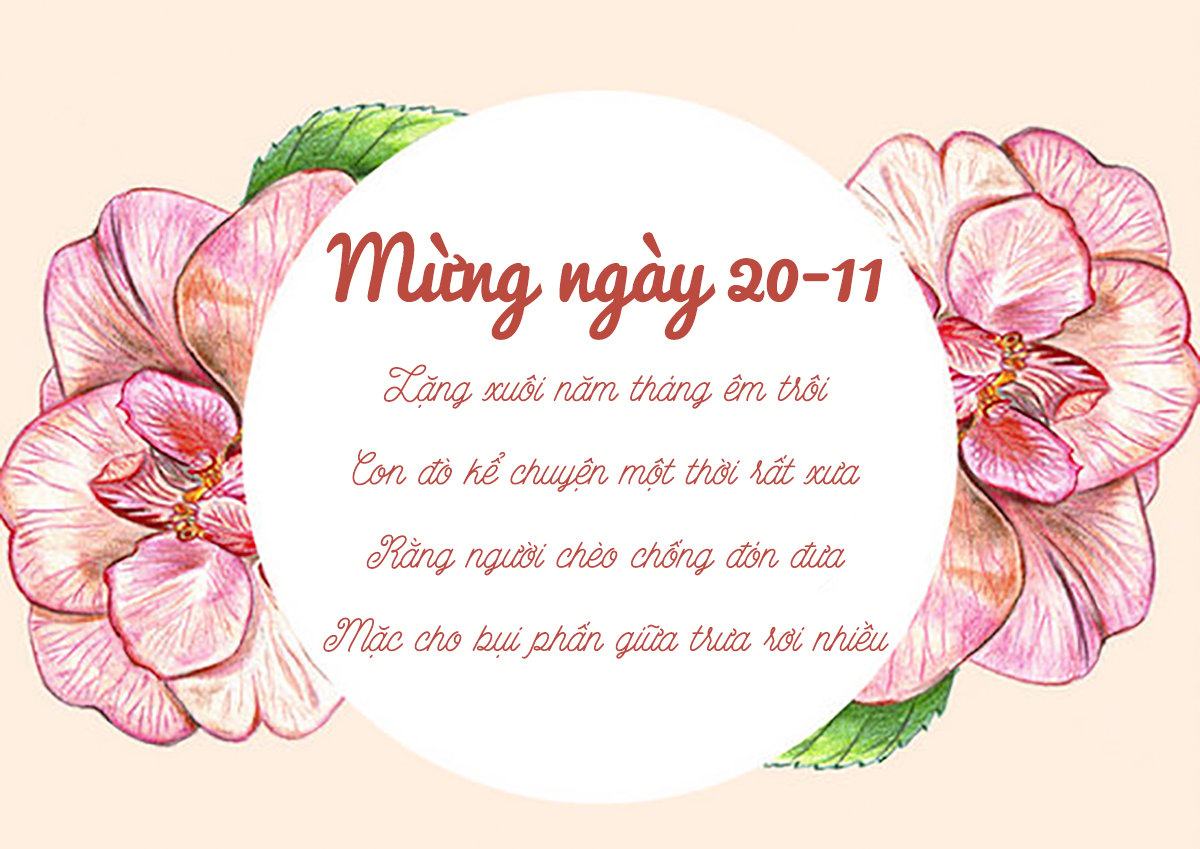 Bài thơ chúc mừng 20/11 hay nhất