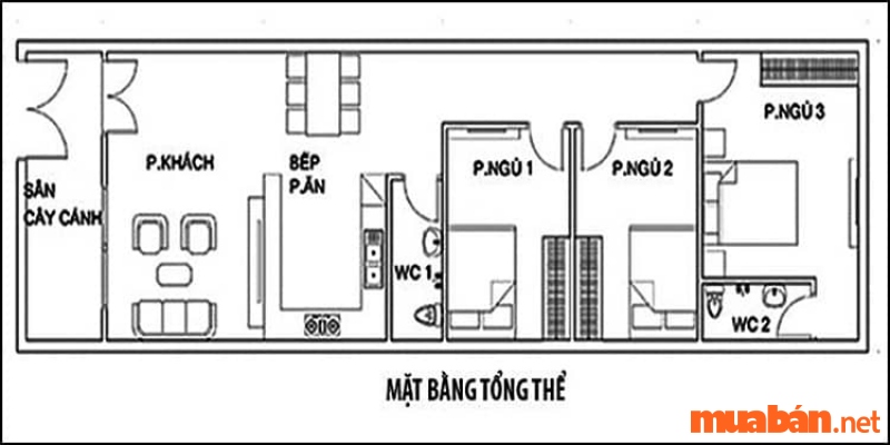 TOP bản vẽ nhà ống 1 tầng 3 phòng ngủ đẹp nhất hiện nay - TBox Việt Nam