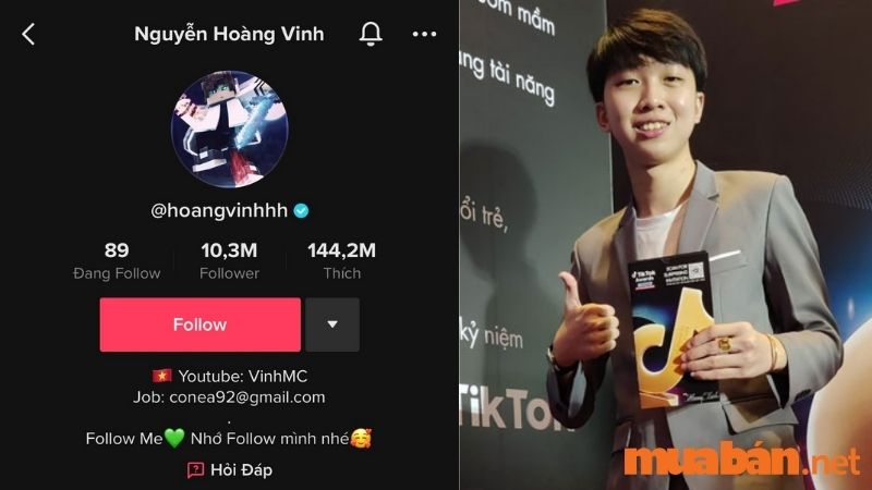 Top 14 TikToker Việt Nam - Nguyễn Hoàng Vinh