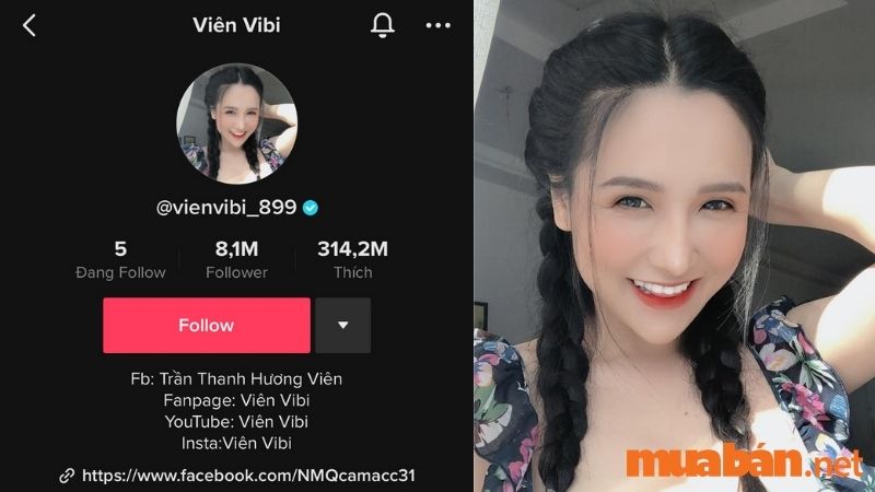Top 27 TikToker Việt Nam - Viên Vibi