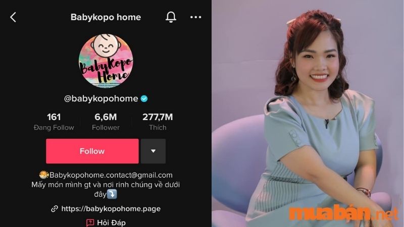 Top 36 TikToker Việt Nam - Babykopo home