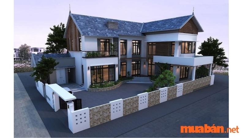Tổ hợp thiết kế nhà mái thái 1 tầng chữ l làm nhà ăn kết hợp với phòng ngủ  độc đáo BT331010 - Kiến trúc Angcovat