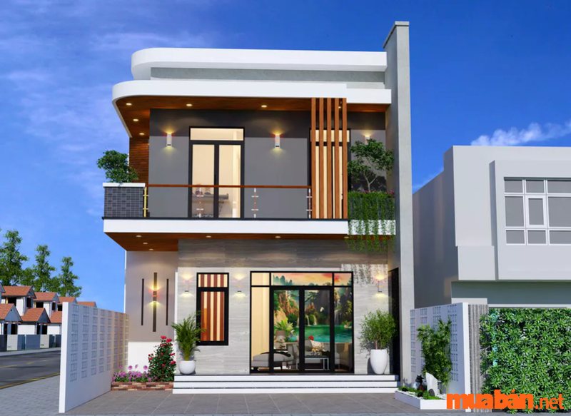 Những mẫu nhà phố 2 tầng đẹp, hiện đại bậc nhất 2023 16 Mẫu nhà phố 2 tầng đẹp