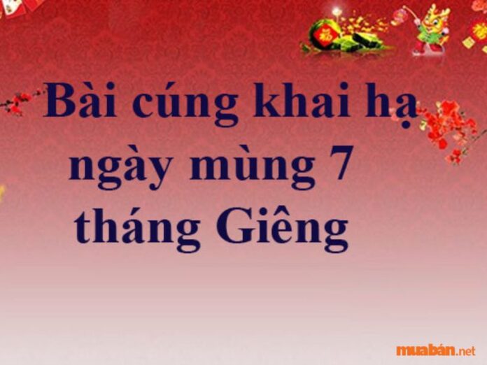 Bài cúng khai hạ mồng 7