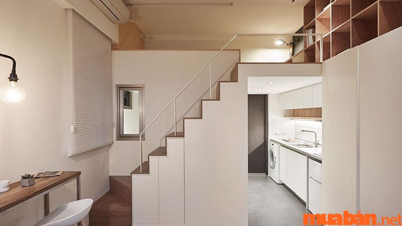 Nhà 2 tầng gác lửng phong cách tối giản giúp tiết kiệm rất nhiều khoản chi phí