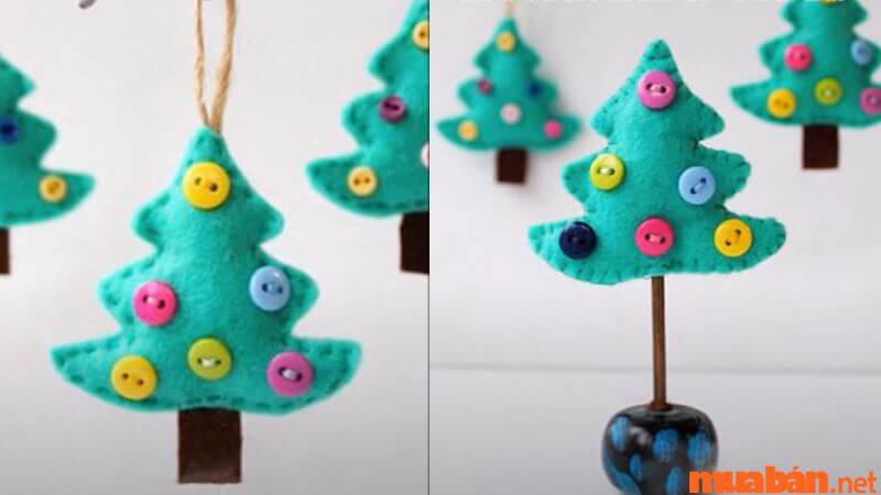 Cách làm cây thông Noel bằng vải nỉ