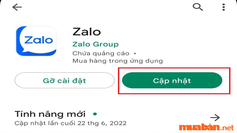 Cập nhật phiên bản Zalo mới nhất