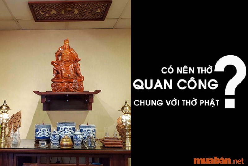 Where should the statue of Quan Cong be placed in the house and the altar?