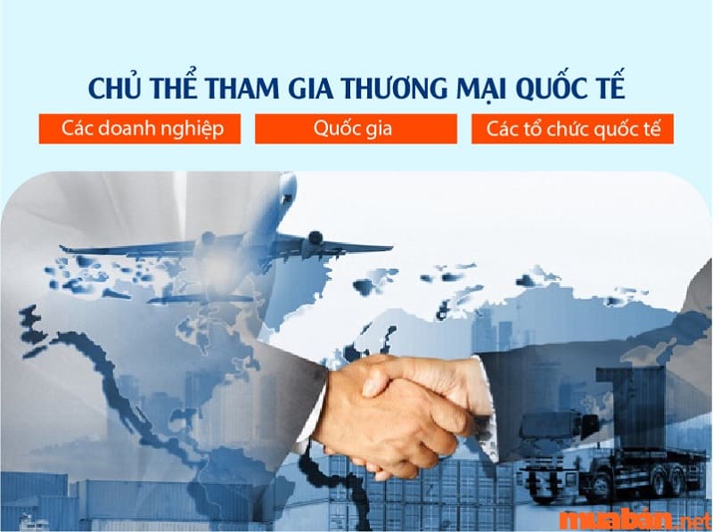 Các chủ thể tham gia vào thương mại quốc tế là gì?