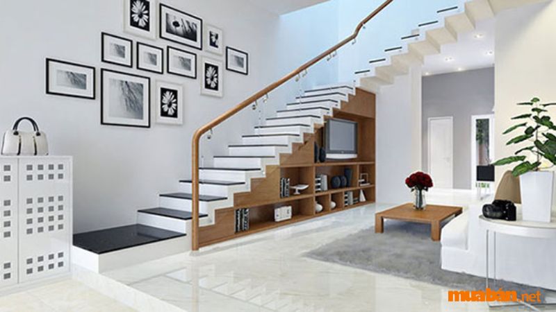 10 Mẫu cầu thang dọc đẹp thiết kế ấn tượng nhất 2023  SBS HOUSE