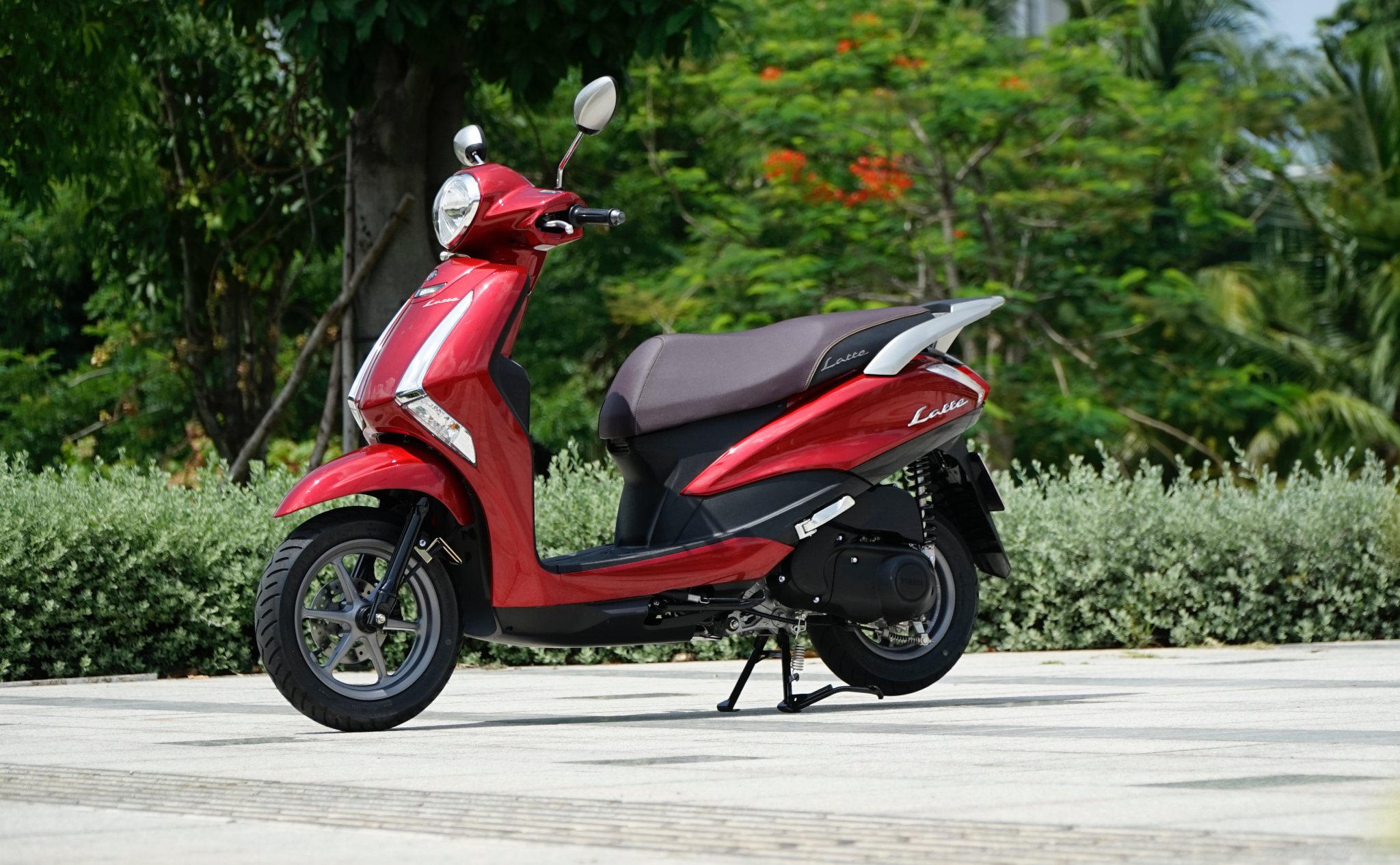 Thiết kế Yamaha Latte 2023 được hãng phát triển dựa theo ngôn ngữ thiết kế của chiếc scooter ở Châu Âu