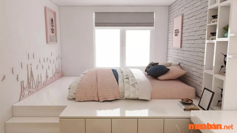 Nhà nhỏ đẹp 10m2 kết hợp giường đơn hiện đại