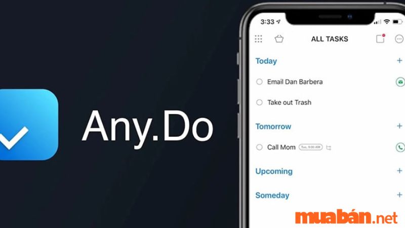 Ứng dụng quản lý công việc Any.do 