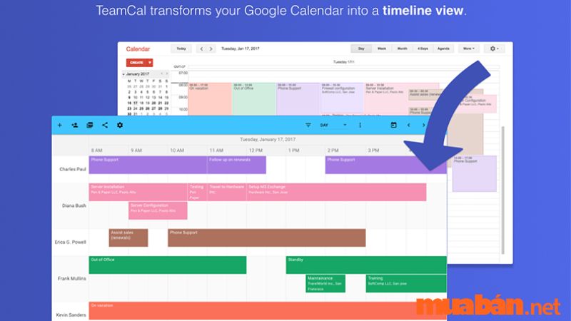 Phần mềm lên lịch làm việc Google Calendar