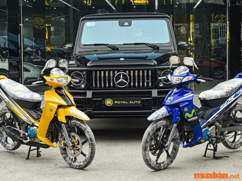 Yamaha 125ZR năng động với 2 màu xanh và vàng