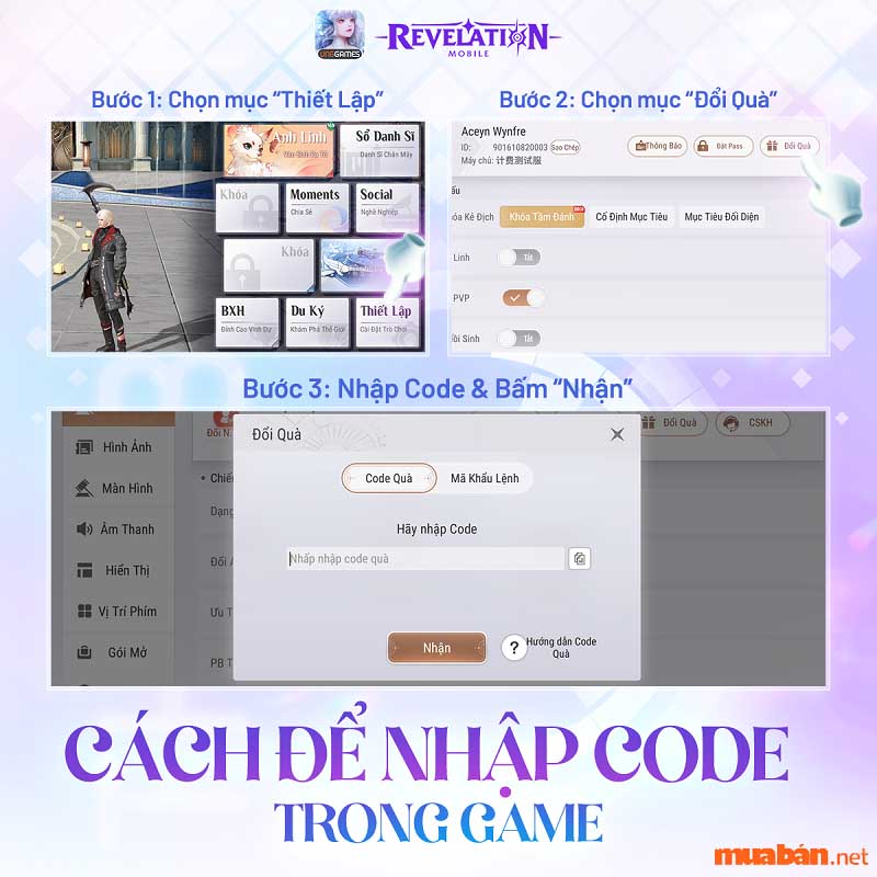 Ba bước đổi code Thiên Dụ mới nhất trên điện thoại