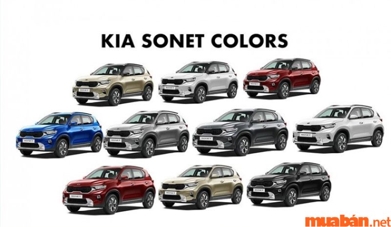 Các màu sắc cũng là điểm mới của dòng xe KIA Sonet 2023