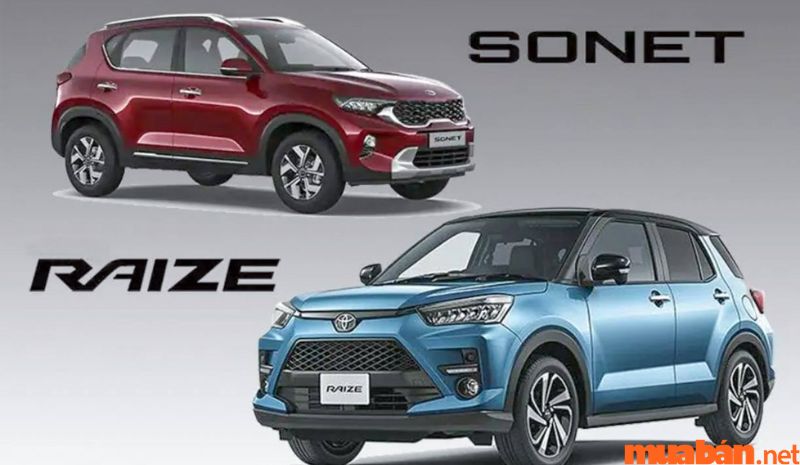 So sánh giữa 2 thương hiệu KIA Sonet và Toyota Raize