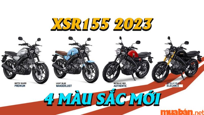 Bộ màu sắc của Yamaha XSR 155 2023