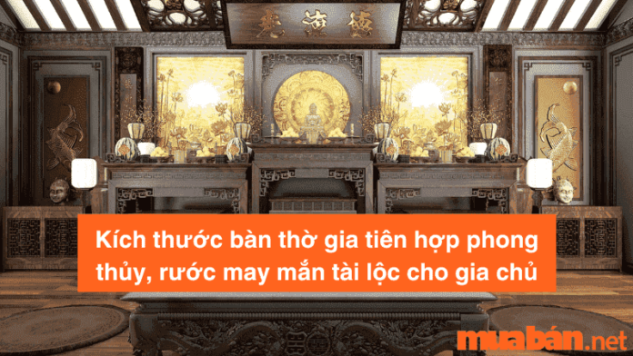 kích thước bàn thờ gia tiên