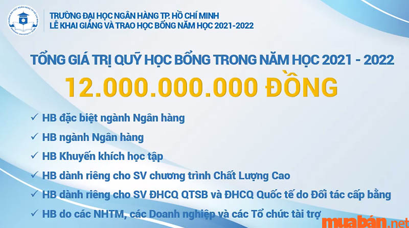 Học bổng hỗ trợ giảm học phí đại học ngân hàng 2023
 