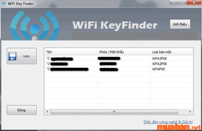 Ứng dụng bẻ khóa wifi trên laptop: Wifi Key Finder