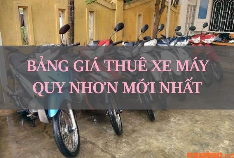Bảng tổng hợp mức giá thuê xe tại Quy Nhơn (tham khảo)