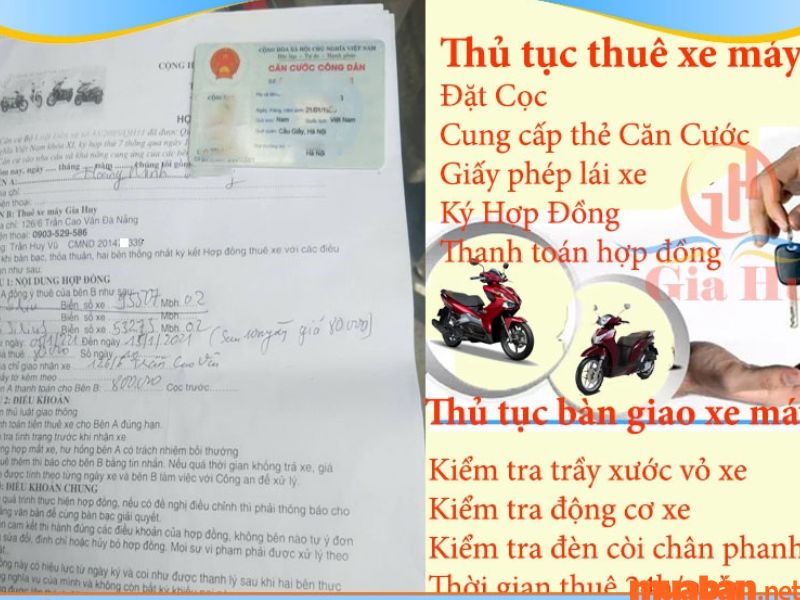 thủ tục thuê xe máy đà lạt