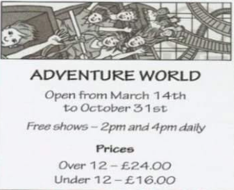 When do Adventure World shows end